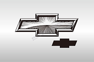 雪佛兰汽车标志LOGO矢量图通用AI档激光打标图档文件