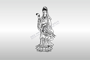 激光打标机摆摊素材  金橙子EZCAD打标专用40观音菩萨观世音菩萨卡通设计图案