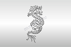 激光打标机摆摊素材  金橙子EZCAD打标专用52龙线条卡通艺术设计图案