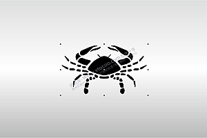 激光打标机摆摊素材  金橙子EZCAD打标专用06巨蟹座星座螃蟹卡通