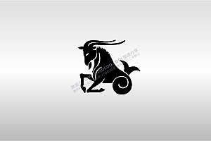 激光打标机摆摊素材  金橙子EZCAD打标专用08摩羯座星座山羊卡通