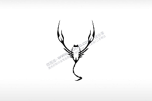 蝎子logo卡通蝎子细蝎子AI8.0格式激光打标文件通用矢量图