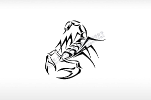 蝎子蝎子摆尾蝎子logo节肢动物AI8.0格式激光打标文件通用矢量图