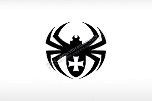 蜘蛛危险十字蛛AI8.0格式激光打标文件通用矢量图