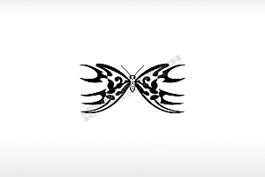 蝴蝶logo利刃危险生命死亡昆虫AI8.0格式激光打标文件通用矢量图