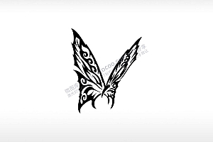 蝴蝶庞大轻盈之美logo昆虫AI8.0格式激光打标文件通用矢量图