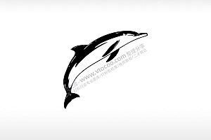 海豚logo海中智臾海猪海洋动物AI8.0格式激光打标文件通用矢量图