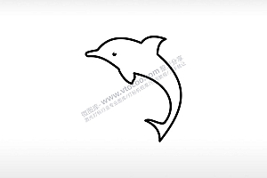 海洋单纯善良自由海洋动物AI8.0格式激光打标文件通用矢量图