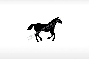 骏马自强不息奋斗不止灵性动物AI8.0格式激光打标文件通用矢量图