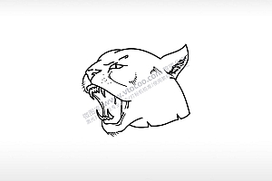 美洲豹速度咆哮贪婪条线图AI8.0格式激光打标文件通用矢量图