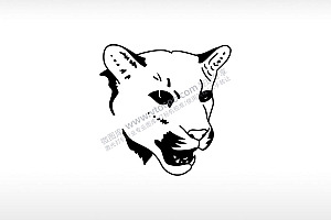 美洲豹卡通logo强大迅猛AI8.0格式激光打标文件通用矢量图