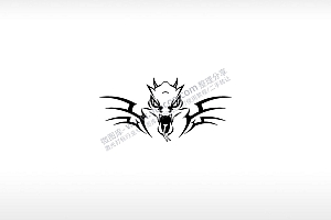 龙头logo吐息凝视威严威压AI8.0格式激光打标文件通用矢量图