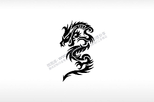 龙纹logo龙王龙族AI8.0格式激光打标文件通用矢量图