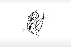 龙王吐息神龙AI8.0格式激光打标文件通用矢量图