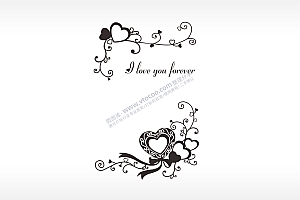 表白Iloveyouforever英文我爱你标语激光打标文件通用位图