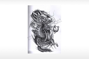 龙黑龙云螭神龙游龙震鳞过肩龙猛龙(歪头)通用位图激光打标文件