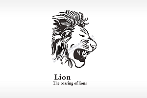 狮子lion动物雕刻激光打标文件通用位图