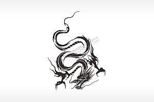 黑龙神话雕刻logo激光打标文件通用位图