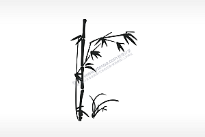 竹子剪影植物雕刻激光打标文件通用位图