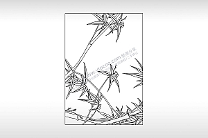 春天竹子竹笋植物类PLT格式激光打标文件通用矢量图