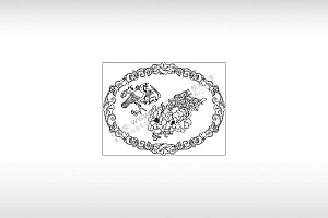 喜鹊报喜隋朝图花朵鸟语花香PLT格式激光打标文件通用矢量图