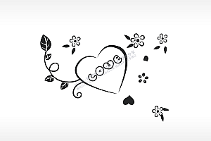 love爱心祝福雕刻logo激光打标文件通用位图