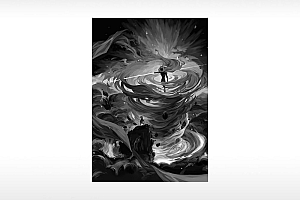 孙悟空腾云驾雾漫画人物大话西游挥舞金箍棒通用位图激光打标文档