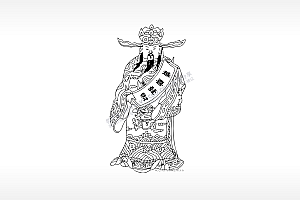 财神爷恭喜发财好运来雕刻激光打标文件通用位图