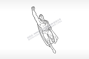 超人superman漫威人物雕刻激光打标文件通用位图