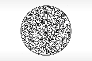 中国传统图案画雕刻图激光打标文件通用位图