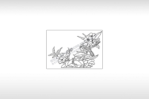 鸟语花香花鸟图自然美景PLT格式激光打标文件通用矢量图