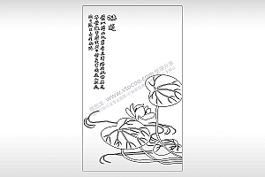 睡莲纯洁朝气蓬勃出淤泥而不染植物PLT格式激光打标文件通用矢量图