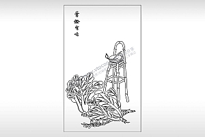 青钱有味点灯拔菜PLT格式激光打标文件通用矢量图