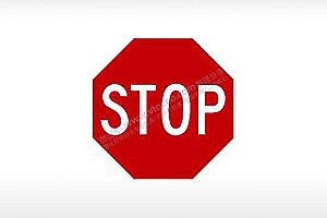 STOP停止警告指示牌AI8.0格式激光打标文件通用矢量图