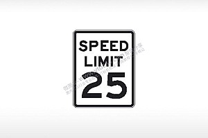 SPEED LIMIT速度限制25限速AI8.0格式激光打标文件通用矢量图
