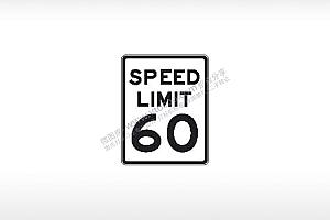 SPEED LIMIT速度限制限速60指示牌AI8.0格式激光打标文件通用矢量图