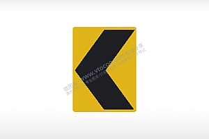 向左行驶标志公共标志交通标志AI8.0格式激光打标文件通用矢量图