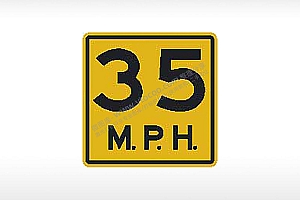 建议速度35交通标志公共标志AI8.0格式激光打标文件通用矢量图