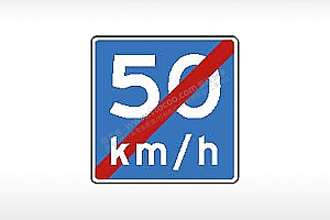 解除限速50千米每小时交通标志运输汽车布告栏危险