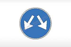 双侧车道标志交通标志运输交通图标系列布告栏蓝色白色