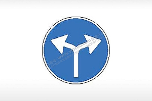 向左向右交通标志运输交通图标系列布告栏蓝色白色