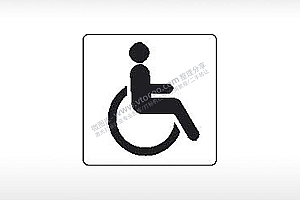 残疾人标志交通标志运输交通图标系公共标志列布告栏蓝色白色