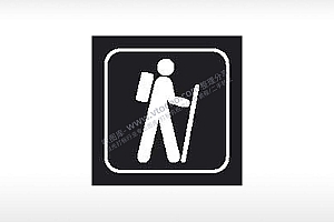 徒步交通标志运输交通图标系列布告栏黑色白色