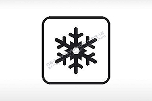 空调雪花交通公共标志生活日常公共图标系列布告栏黑色白色
