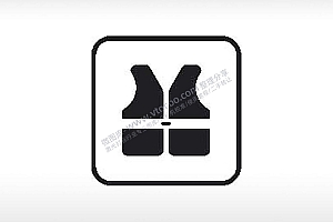 救生衣交通公共标志生活日常公共图标系列布告栏黑色白色