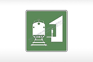 火车标志交通标志公共标志AI8.0格式激光打标文件通用矢量图