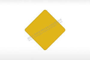 菱形标志交通标志公共标志AI8.0格式激光打标文件通用矢量图