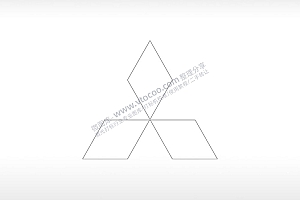 三菱汽车品牌logo交通PLC格式激光打标文件通用矢量图