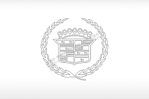凯迪拉克汽车logo交通工具PLC格式激光打标文件通用矢量图
