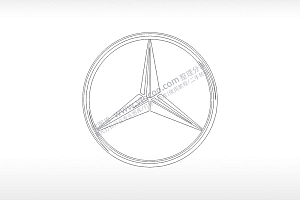 奔驰汽车logo德国交通工具PLC格式激光打标文件通用矢量图